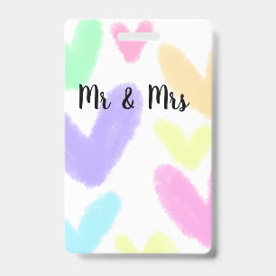 Badge Mariage à cœur simple style de texte minimaliste M