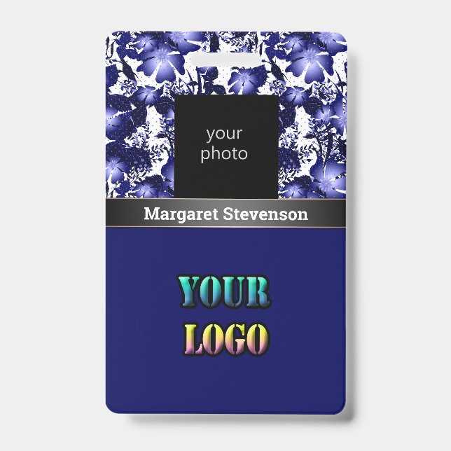 Badge Mariage Anniversaire gris ruban satin perles flora (Avant)