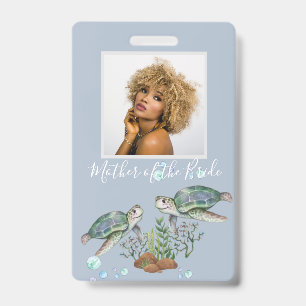 Badge Mariage sur la plage des tortues de mer