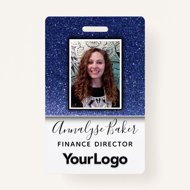 Badge Marine Blue Parties scintillant Professionnel RN I (Devant)