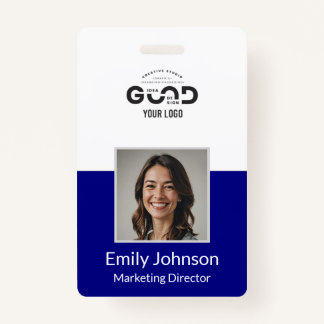 Badge Marine | Code photo de l'employé Insigne de sécuri