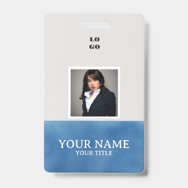 Badge Marine | ID de photo d'employé Sécurité d'entrepri (Avant)
