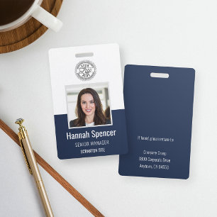 Badge Marine ID photo de l'employé Sécurité de la soci