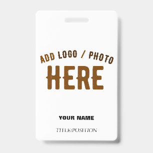 BADGE MARQUE BLANCHE MODERNE ET PERSONNALISABLE VÉRIFIÉE