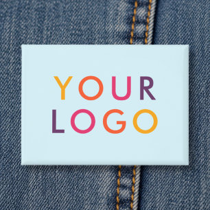 Badge Marque de logo d'entreprise bleu clair