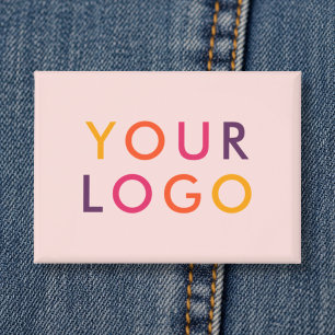 Badge Marque de logo d'entreprise Rose poudré