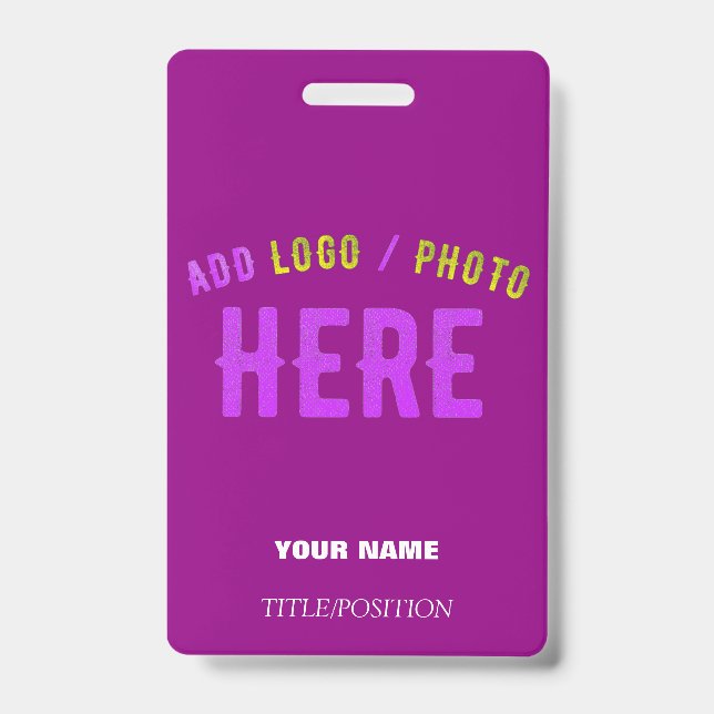 BADGE MARQUE VIOLETTE VERIFIEE MODERNE PERSONNALISABLE A (Avant)