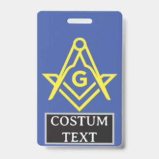 Badge Masonic blue