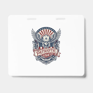 Badge Masque de gardien patriotique inspiré de la libert