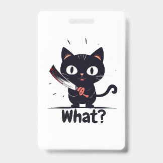 Badge Mauvais Chat - Quoi?