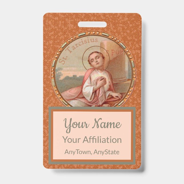 Badge Médaillon de St Tarcisius de Rome (BF 004) (Avant)