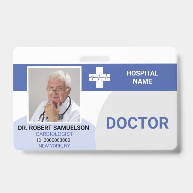 Badge MÉDECIN INFIRMIÈRE Soins de santé d'urgence (Avant)