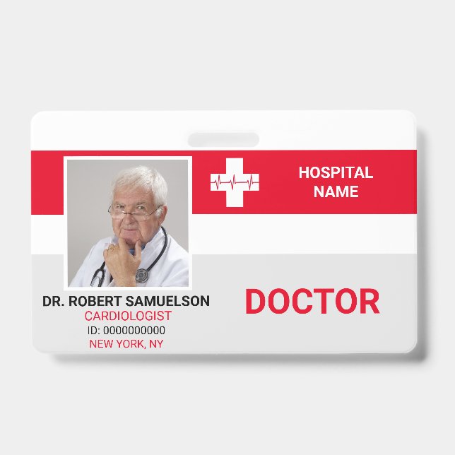 BADGE MÉDECIN MÉDICALE INFIRMIÈRE MÉDECINE D'URGENCE MÉD (Avant)