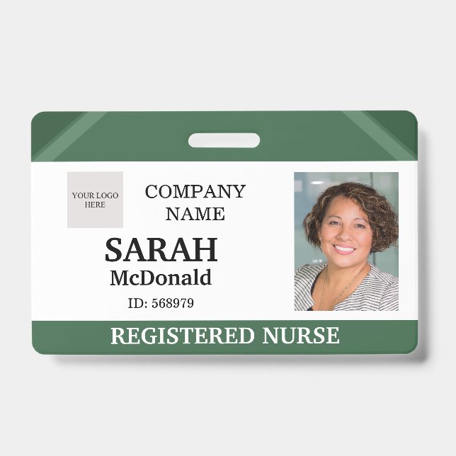 Badge Médecin Médicale Infirmière Soins âgés Code photo  (Avant)
