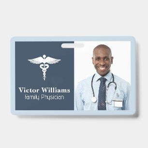 Badge Médecin Sourire Logo de santé médicale