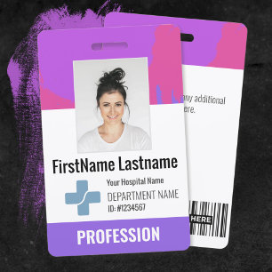 Badge Médecin sur mesure, Infirmière, Aide en santé - ID