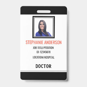 Badge Médicale de l'employé de l'hôpital