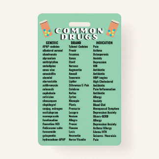 Badge Médicaments communs 2.0