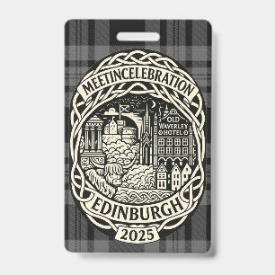 Badge MEETinCelebration Edimbourg - Étiquette de nuit