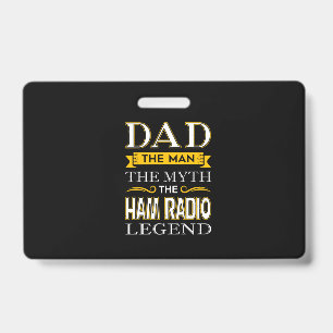 Badge Mens Ham Radio Papa Chemises Cadeaux pour les papa
