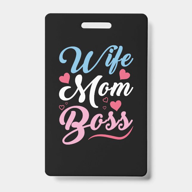 Badge Mère Art Épouse Maman Patronne (Avant)