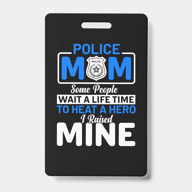 Badge Mère Art Fière Police Maman (Avant)