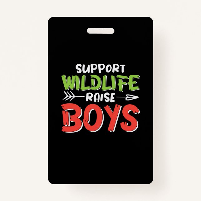 Badge Mère Art Support Wildlife Raise Boys (Devant)