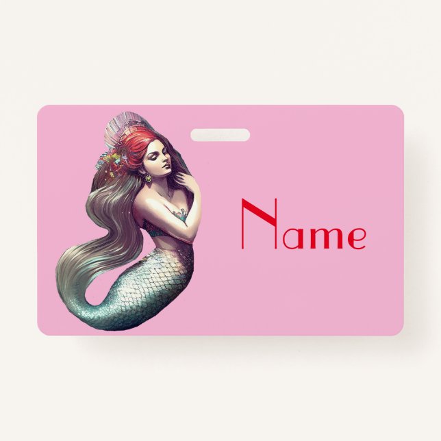 Badge Mermaid Beauté de Redhead Thunder_Cove (Devant)