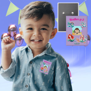 Badge Mermaids Under the Sea Photo Party Anniversaire de