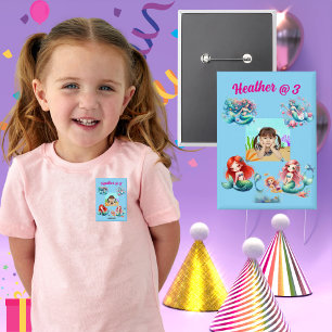 Badge Mermaids Under the Sea Photo Party Anniversaire de