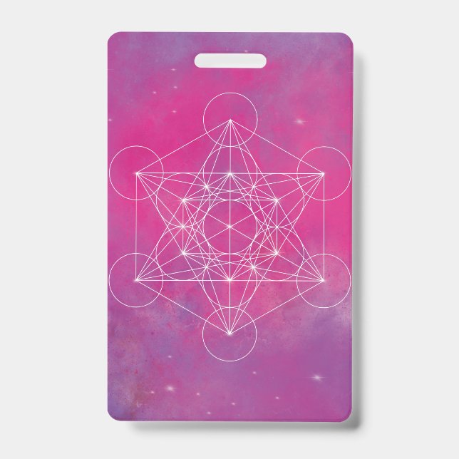 Badge Métatron, chakra, zen, géométrie sacrée, ange (Avant)