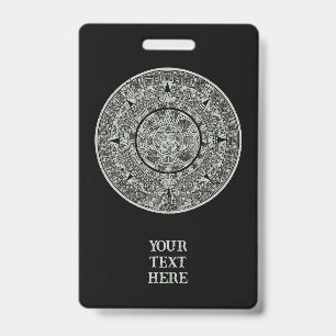Badge Mexicaine Aztec Sun Stone Maya Calendrier 1