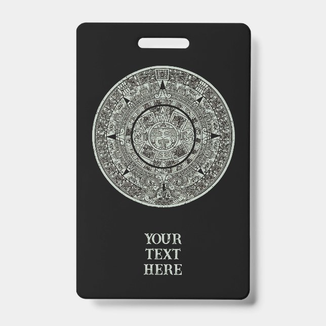 Badge Mexicaine Aztec Sun Stone Maya Calendrier 1 (Avant)
