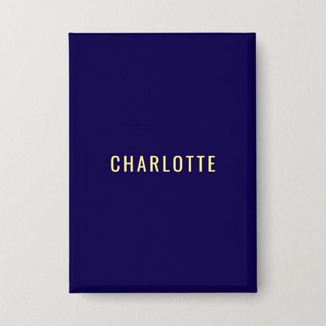 Badge Minimalist Classical Professional Blue Color Name (Recto)