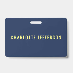 Badge Minimaliste Classique Professionnel Nom de Couleur