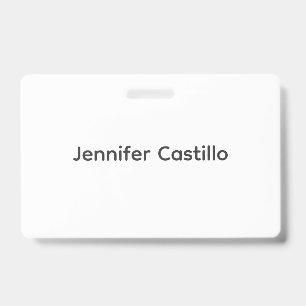 Badge Minimaliste Moderne Noir Blanc Uni