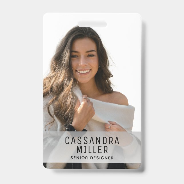 Badge Minimaliste votre logo ID société (Avant)