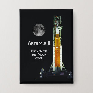 Badge Mission Artemis II sur la Lune