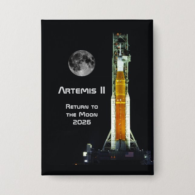 Badge Mission Artemis II sur la Lune (Recto)