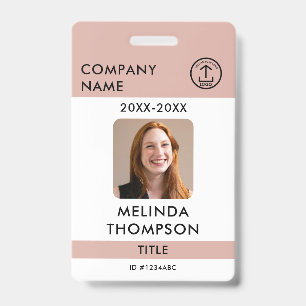 Badge Modèle de carte d'identité d'employé de société No