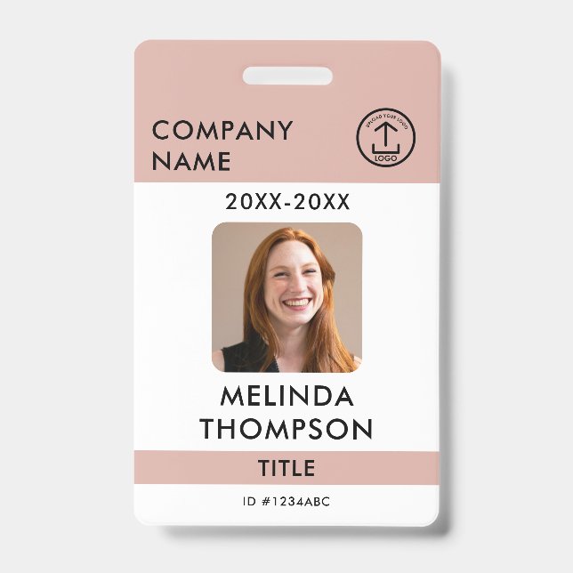 Badge Modèle de carte d'identité d'employé de société No (Avant)