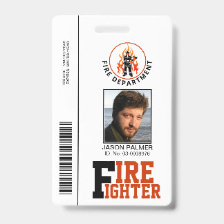 Badge Modèle de carte d'identité photo du département de