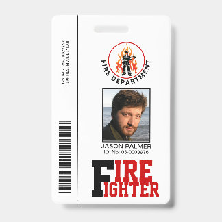 Badge Modèle de carte d'identité photo rouge du départem