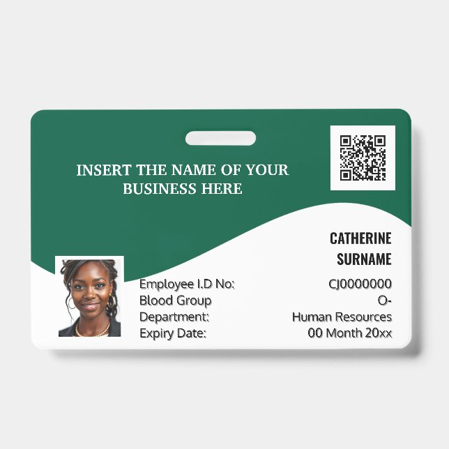 Badge Modèle de logo de photo moderne vert et blanc pour (Avant)