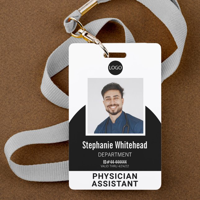 Badge Modèle de logo Photo Nom de l'employé ID Noir (Your photo ID employee badge is not just an identification tool, but a powerful communication medium)