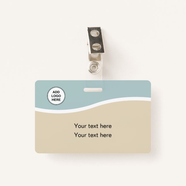 Badge Modèle de logos minimaux modernes (Devant avec clip)