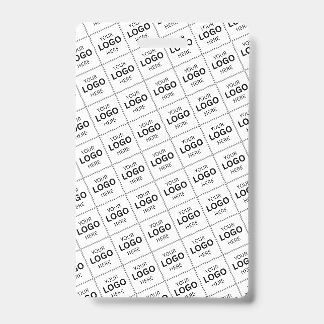 Badge Modèle de nom de logo d'entreprise de code QR pers (Avant)