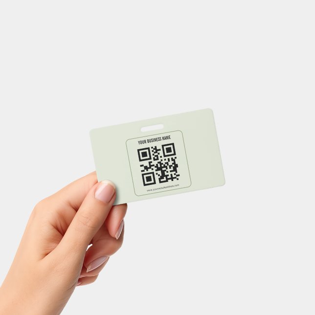Badge Modèle de nom d'entreprise de code QR personnalisé (Manuel / portable)