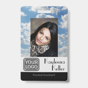 Badge Modèle de photo de logo de funérailles graphiques