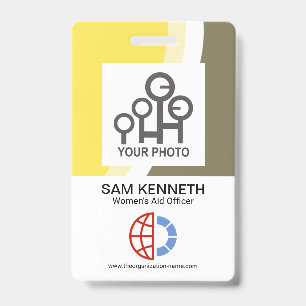 Badge Modèle de photo d'employé de la société Colorful W